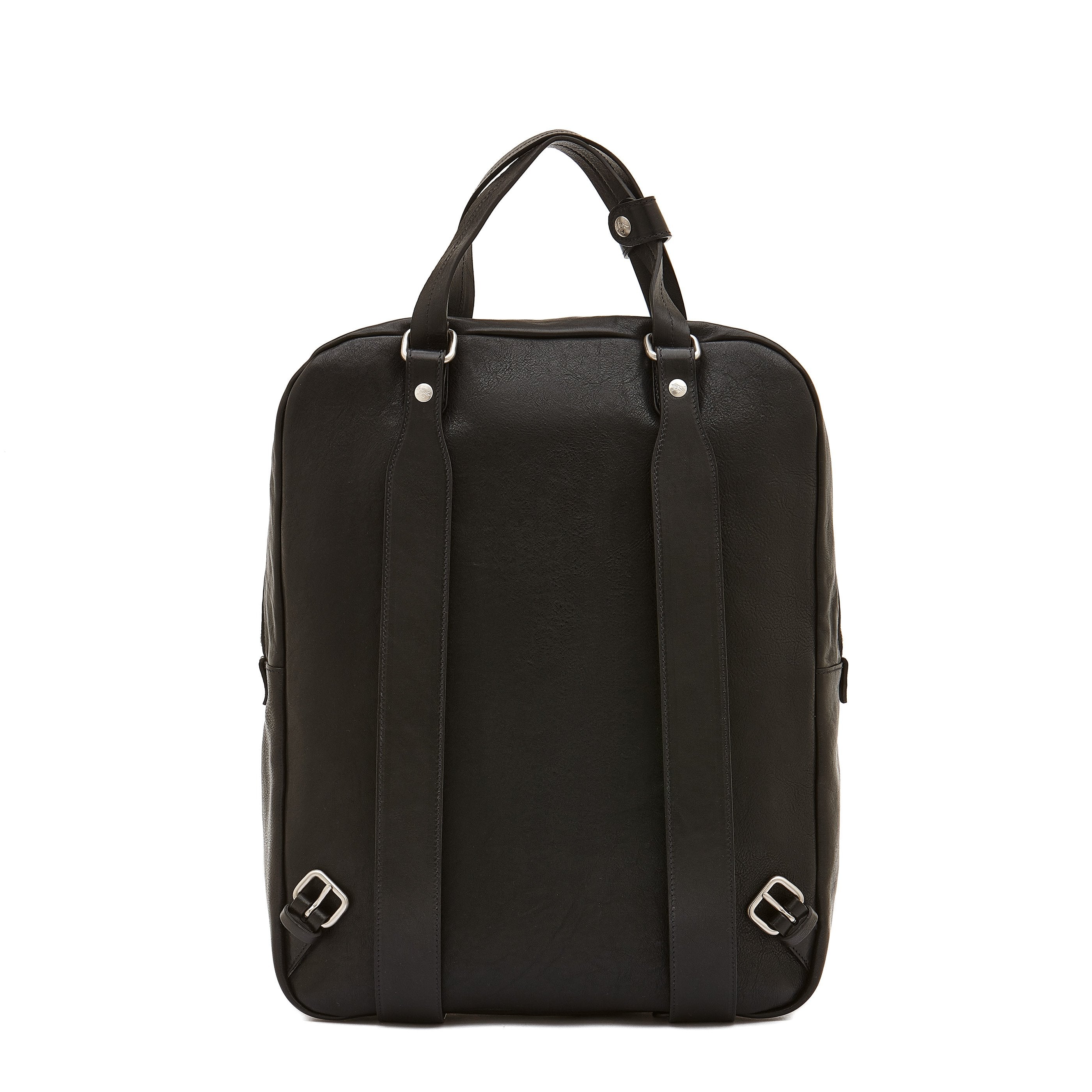 Trebbio | Sac a dos pour homme en cuir vintage couleur noir