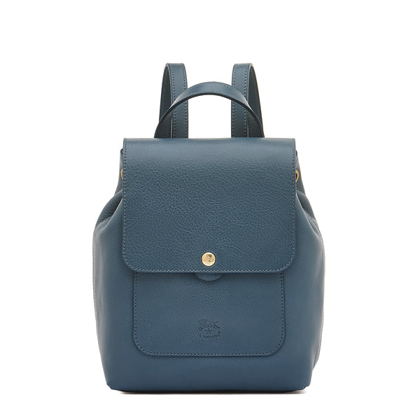 Mezzomonte | Women's Backpack in Leather color Blue Denim
