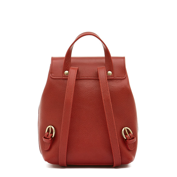 Mezzomonte | Women's Backpack in Leather color Red