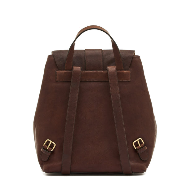 Linea 1990 | Women's backpack in vintage leather color coffee