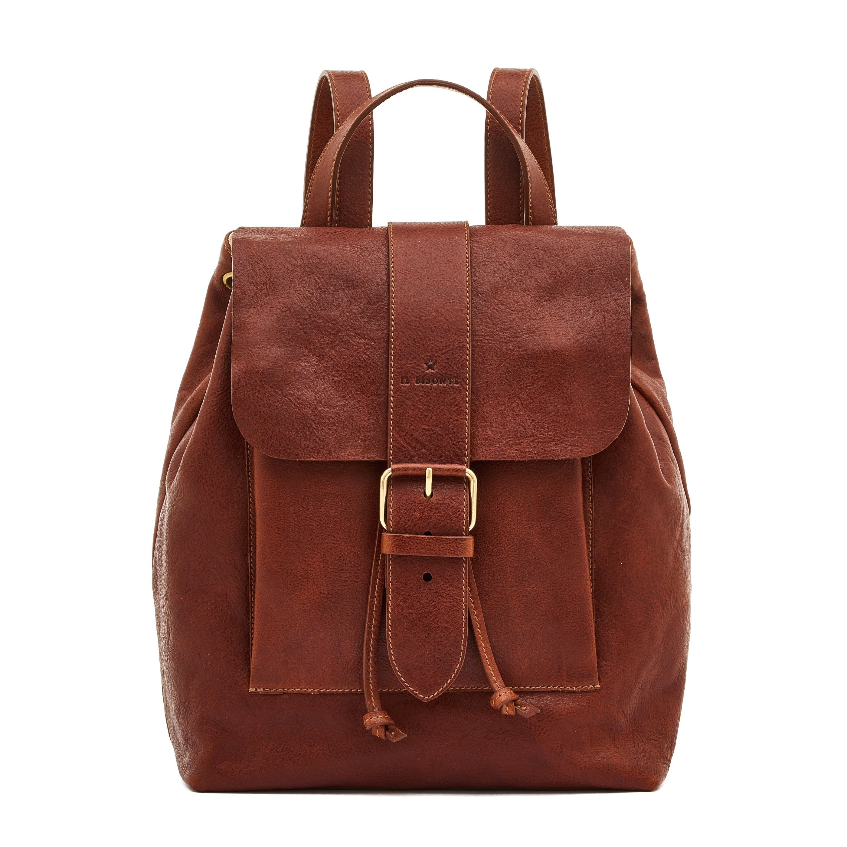 Linea 1990 | Women's backpack in vintage leather color sepia