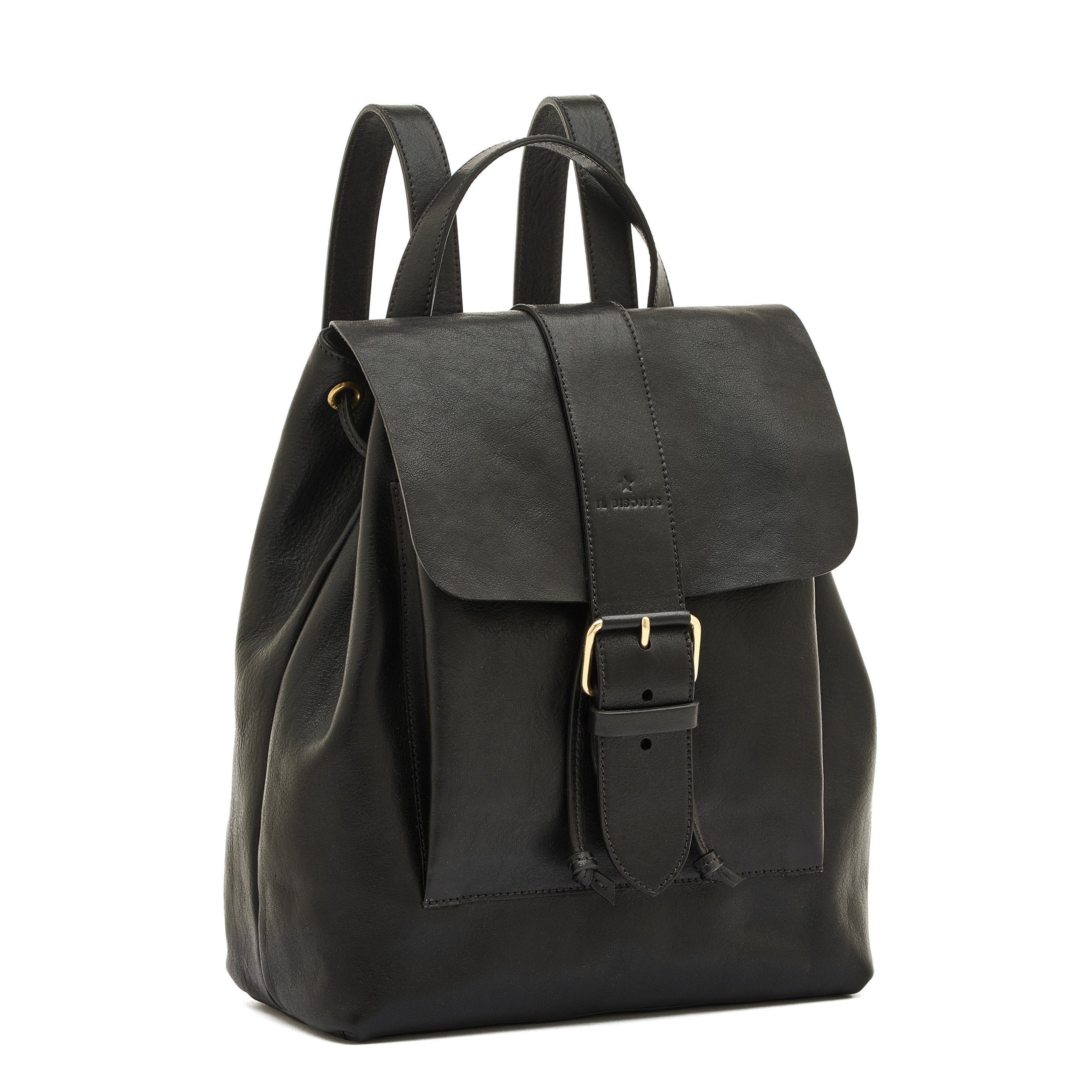 Linea 1990 | Women's backpack in leather color black