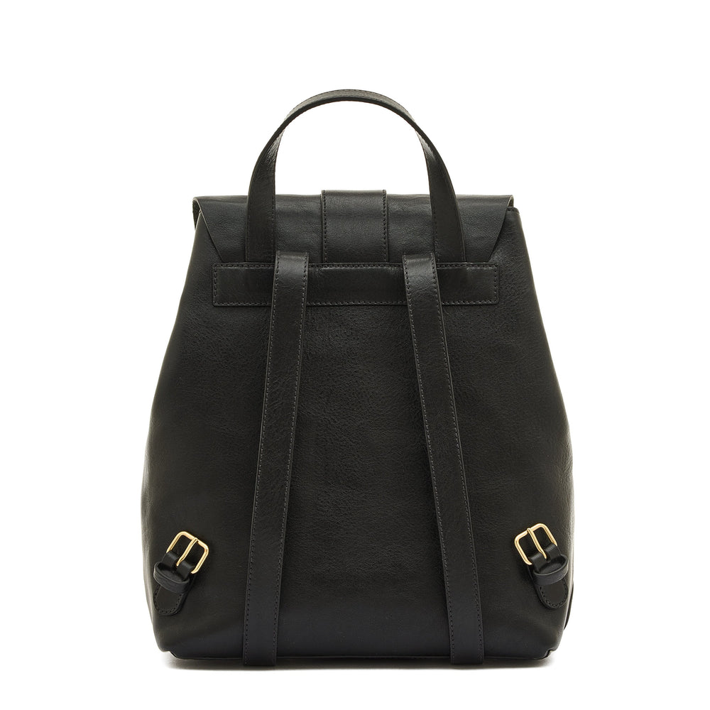 Linea 1990 | Women's backpack in leather color black