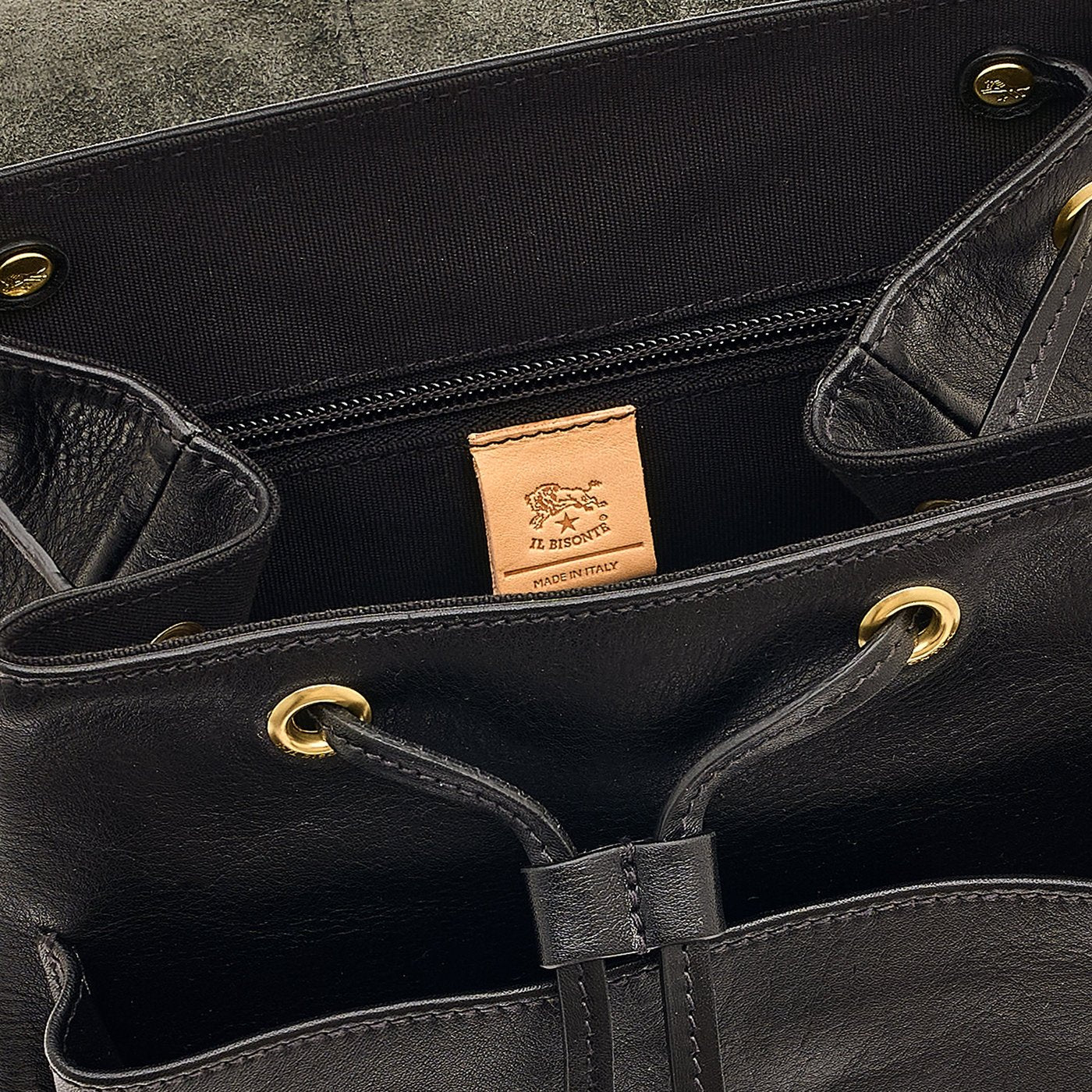 Linea 1990 | Women's backpack in leather color black