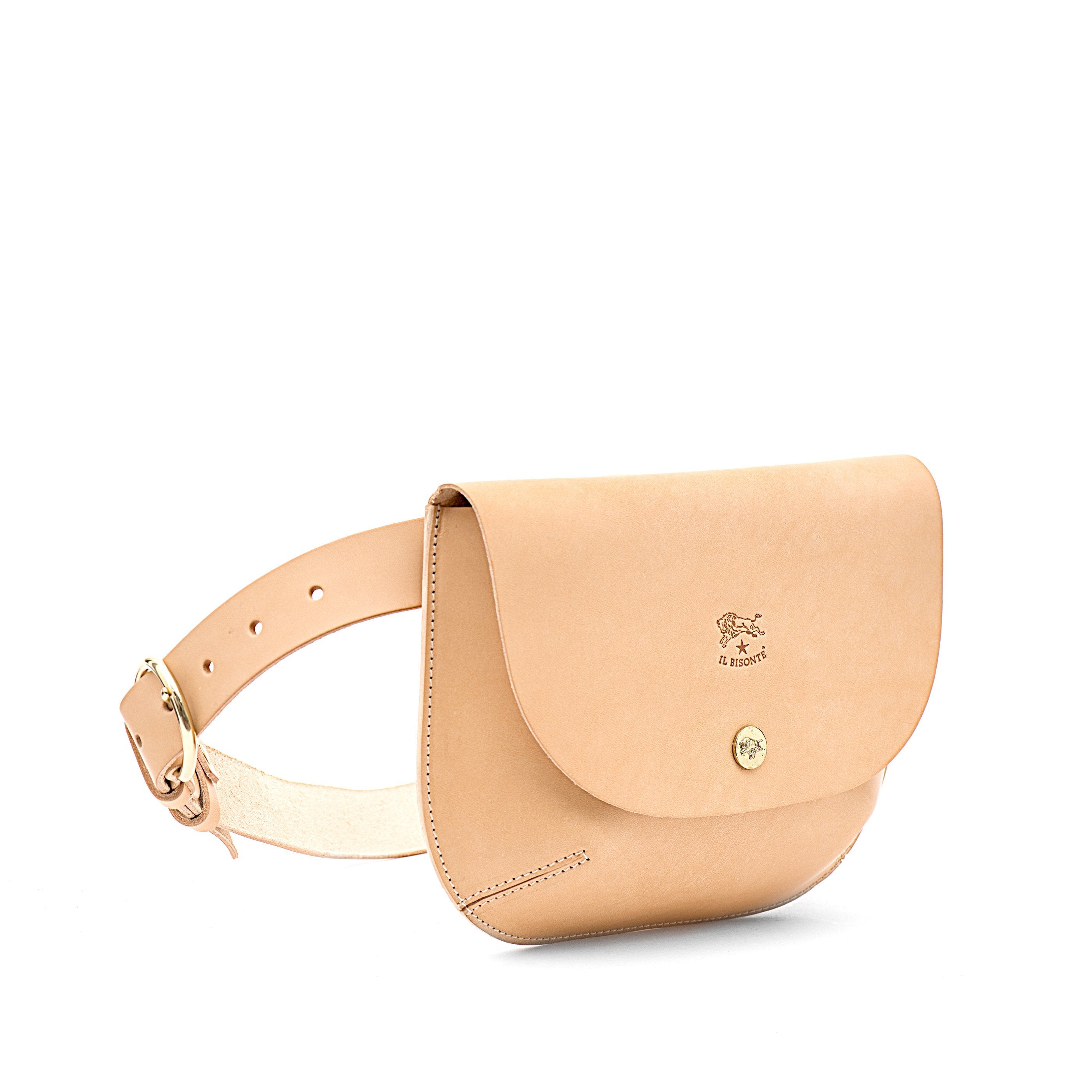 Parione | Sac banane pour femme en cuir couleur naturel