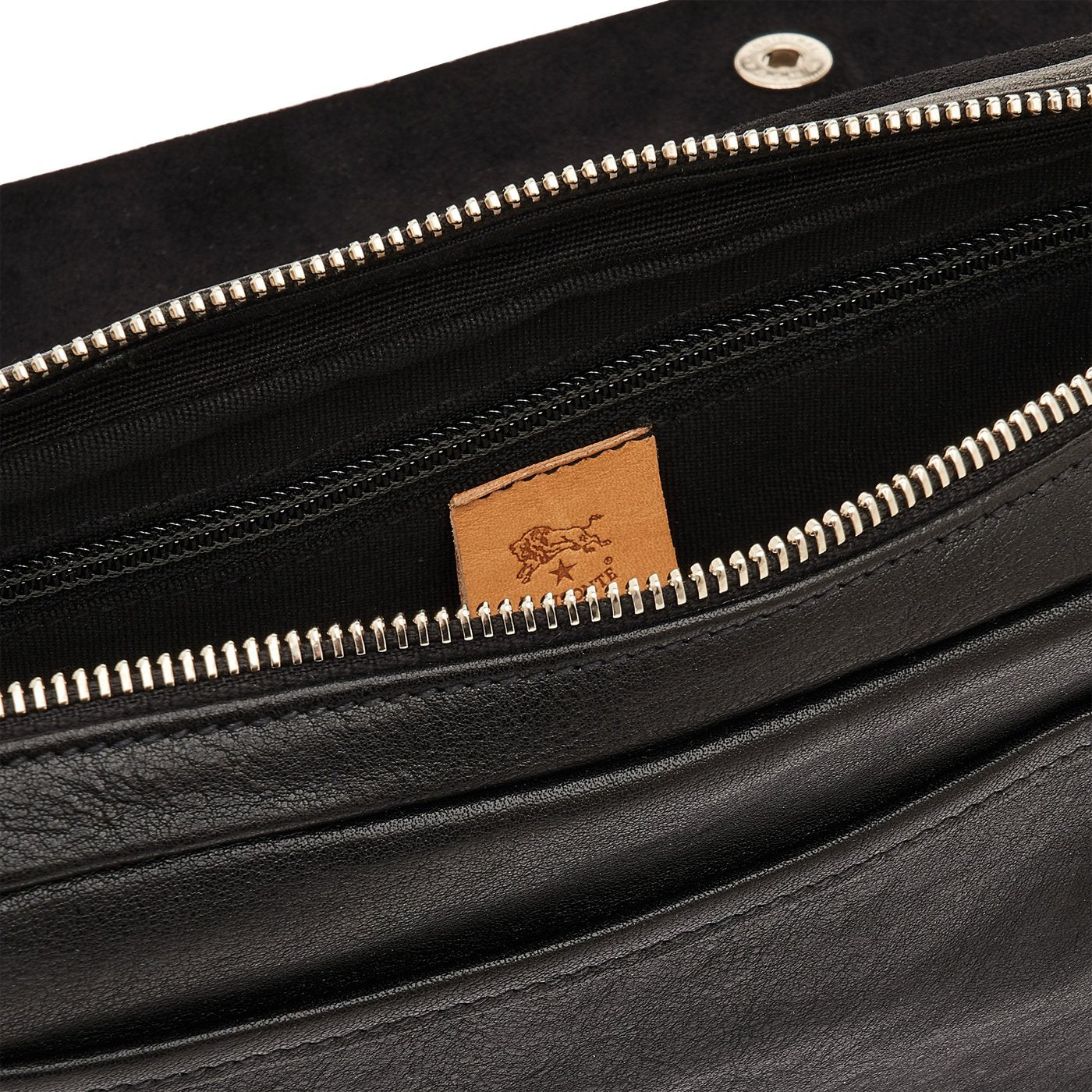 Brolio | Men's belt bag in vintage leather color black