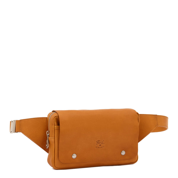 Brolio | Men's Belt Bag in Vintage Leather color Natural