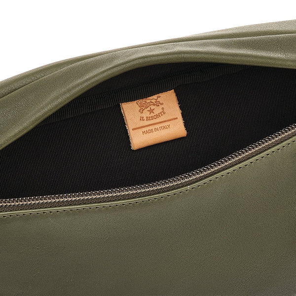 Cestello | Men's belt bag in vintage leather color forest