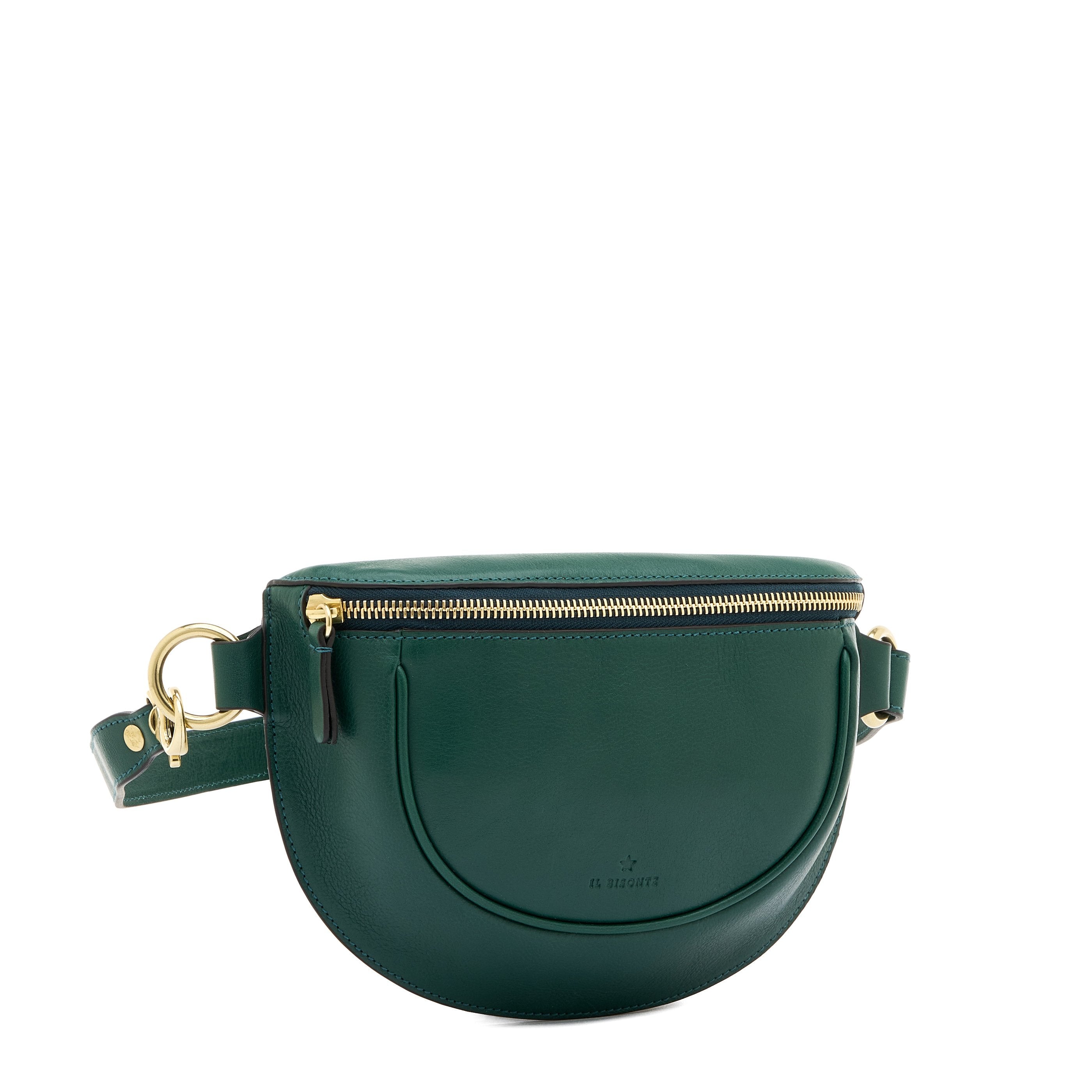 Oliveta | Marsupio da donna in pelle colore verde oleandro — 
side view
 — 3 of 5