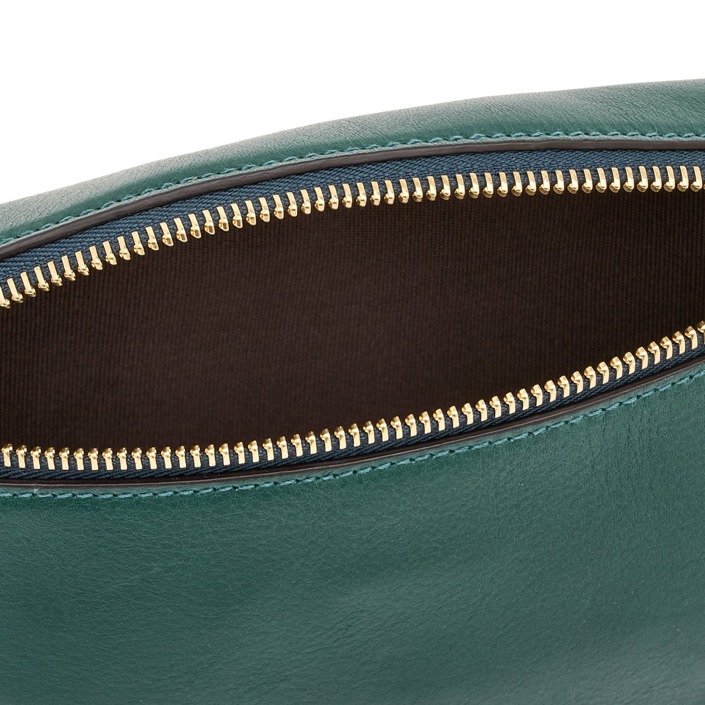 Oliveta | Marsupio da donna in pelle colore verde oleandro — 
interior detail view
 — 4 of 5