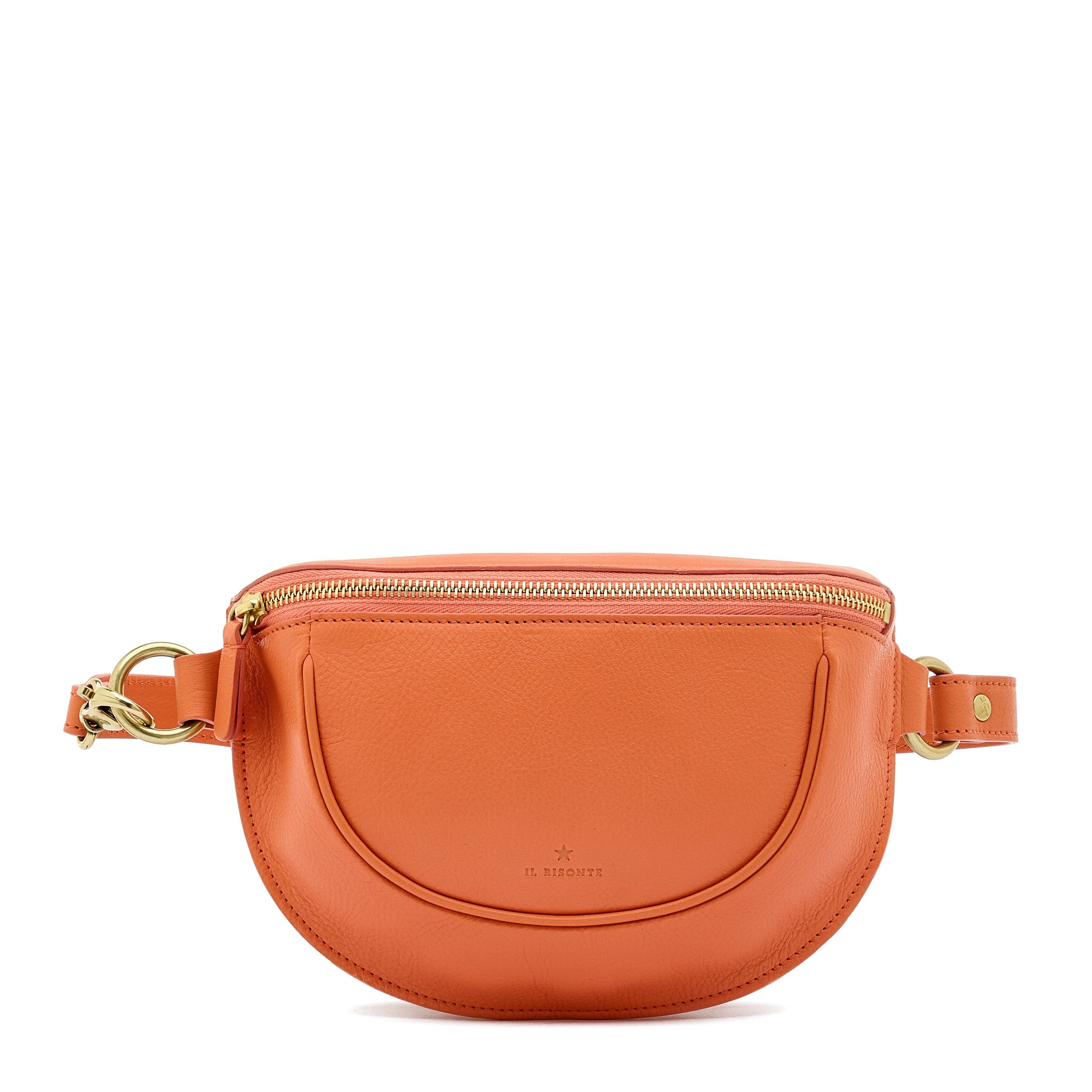 Oliveta | Women's belt bag in leather color orange pontormo