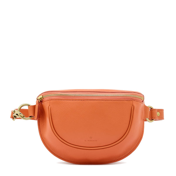 Oliveta | Women's belt bag in leather color orange pontormo