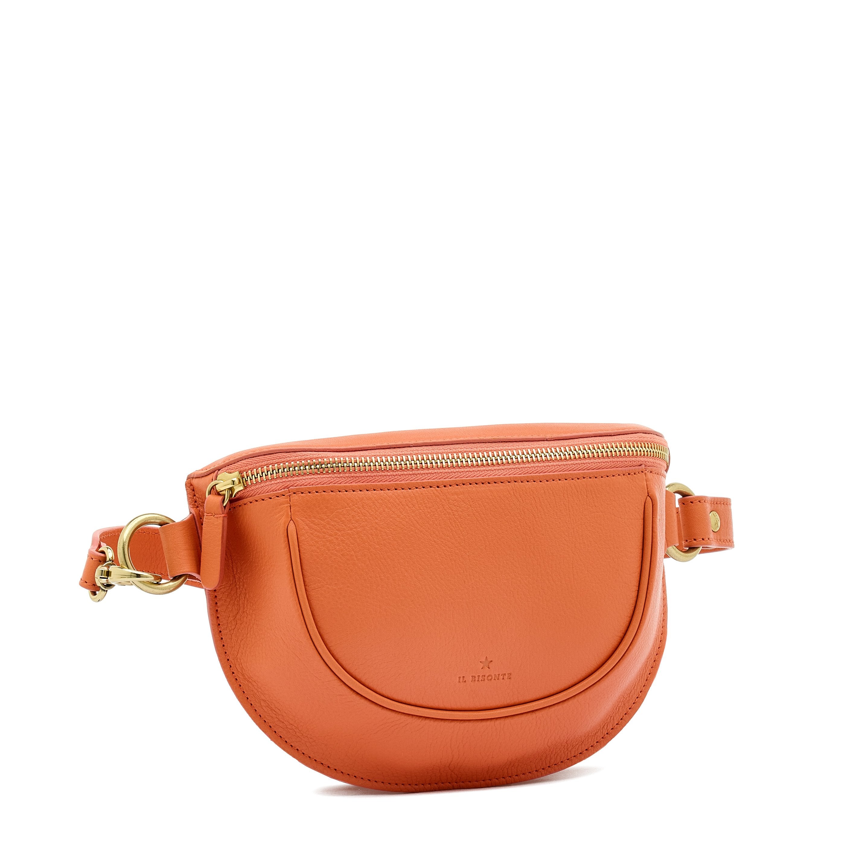 Oliveta | Women's belt bag in leather color orange pontormo