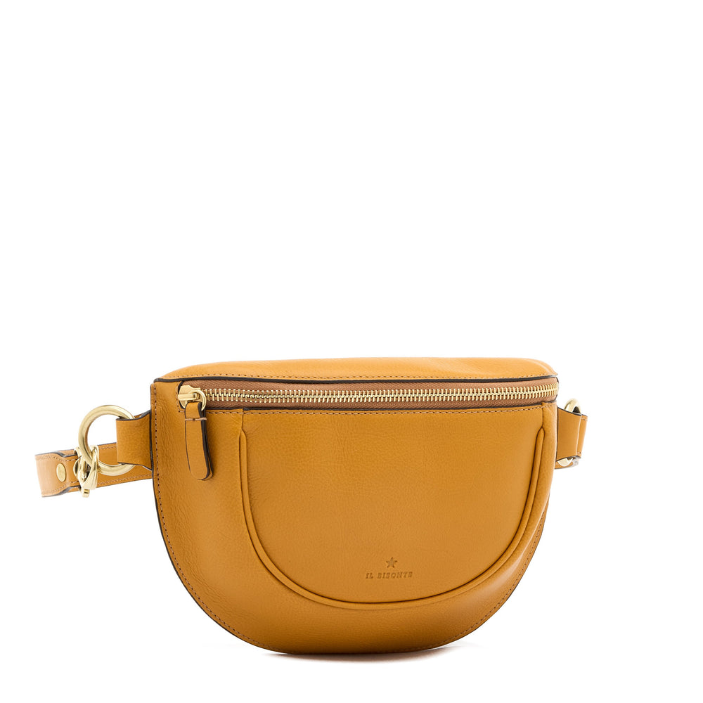 Oliveta | Marsupio da donna in pelle colore giallo narciso — 
side view
 — 3 of 5