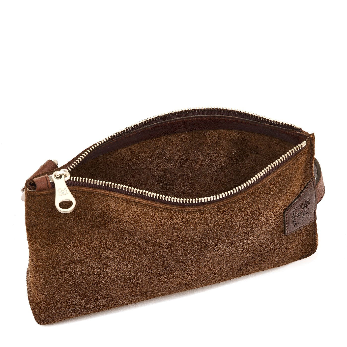 Duccio | Men's belt bag in suede color dark brown – Il Bisonte