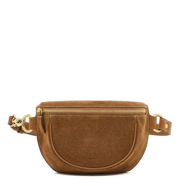 Oliveta | Marsupio da donna in suede colore gianduia