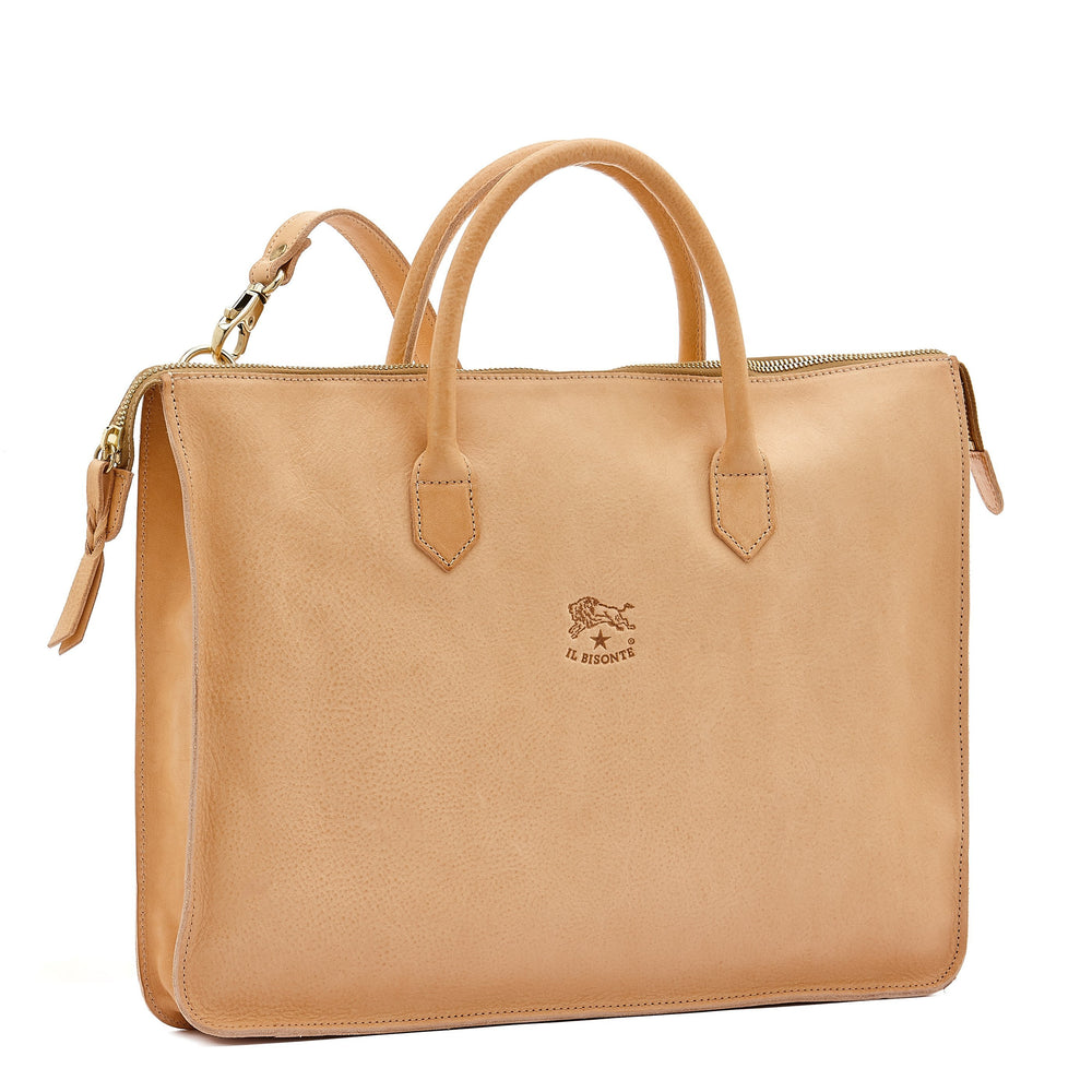 Michelangelo | Valigetta in pelle colore naturale — 
side view
 — 3 of 6