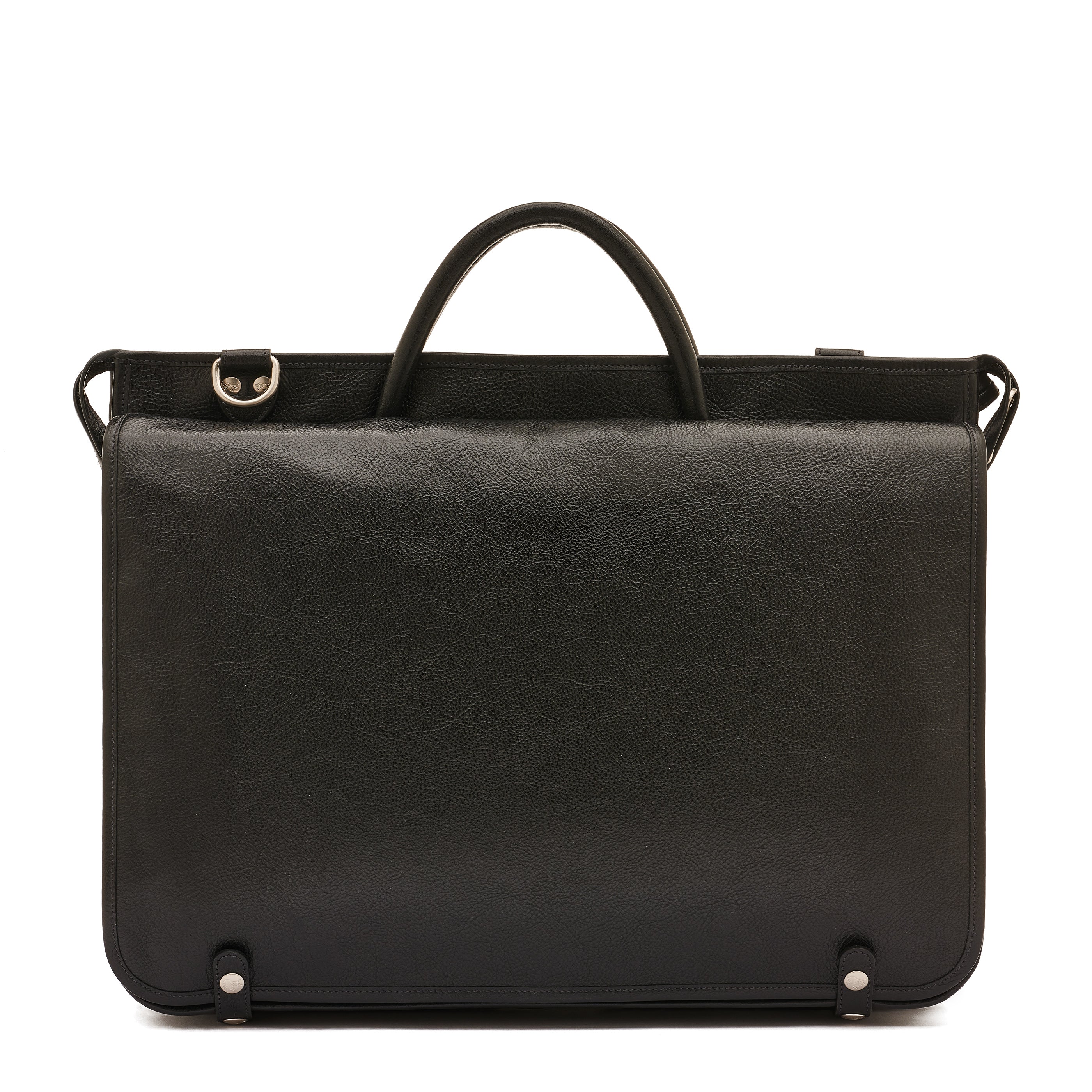 Men's briefcase in leather color black