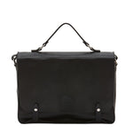 Brolio | Men's briefcase in vintage leather color black