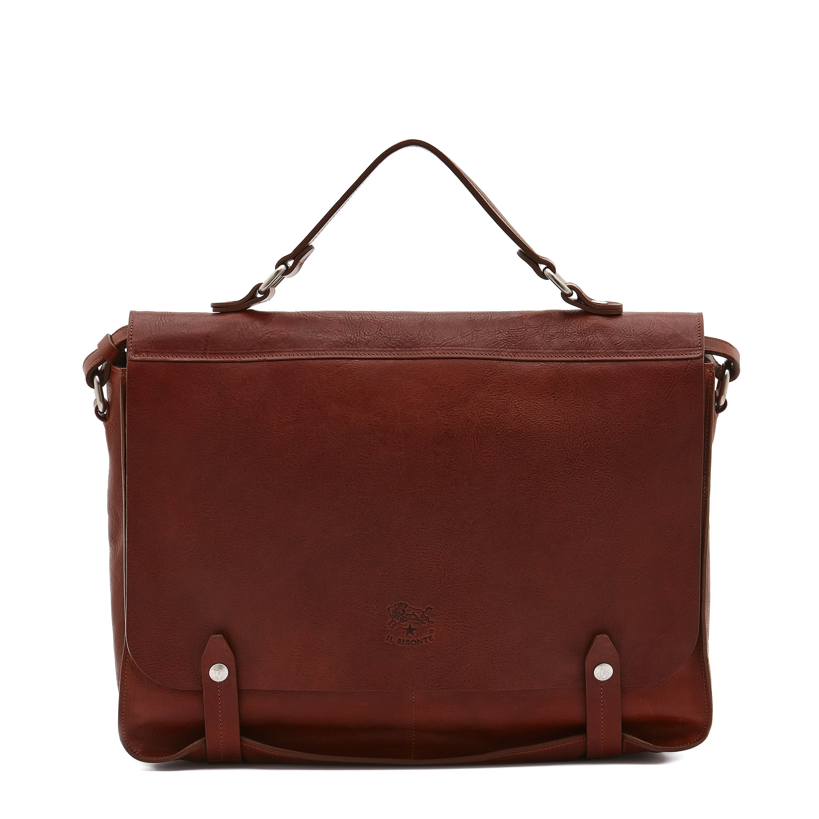 Brolio | Men's briefcase in vintage leather color sepia