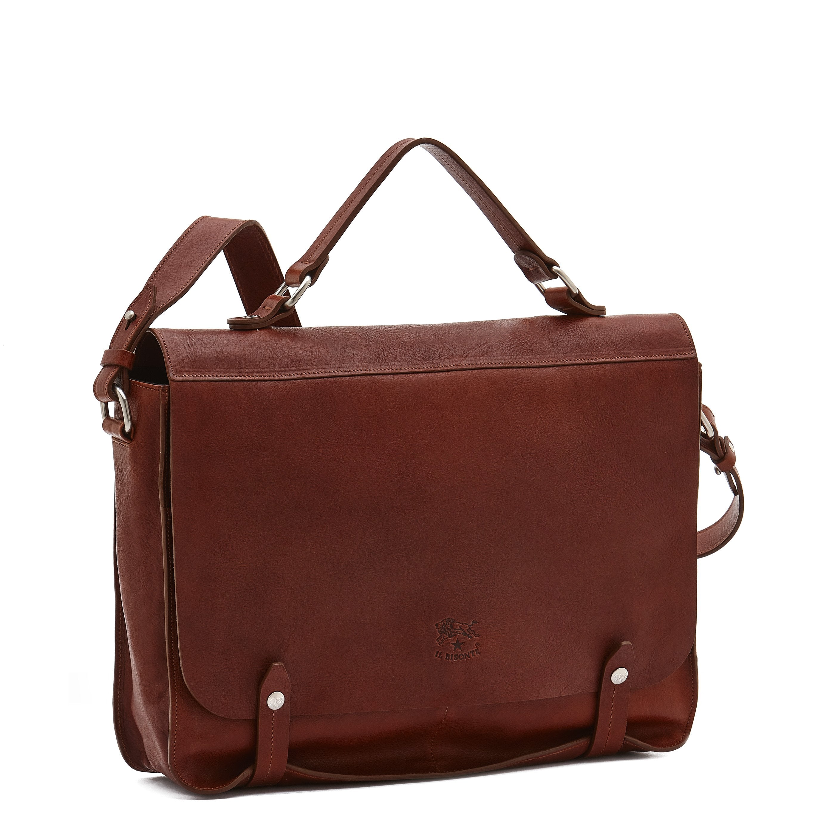 Snodo  Women's crossbody bag in vintage leather color sepia – Il