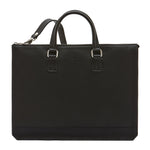 Meleto | Men's briefcase in vintage leather color black