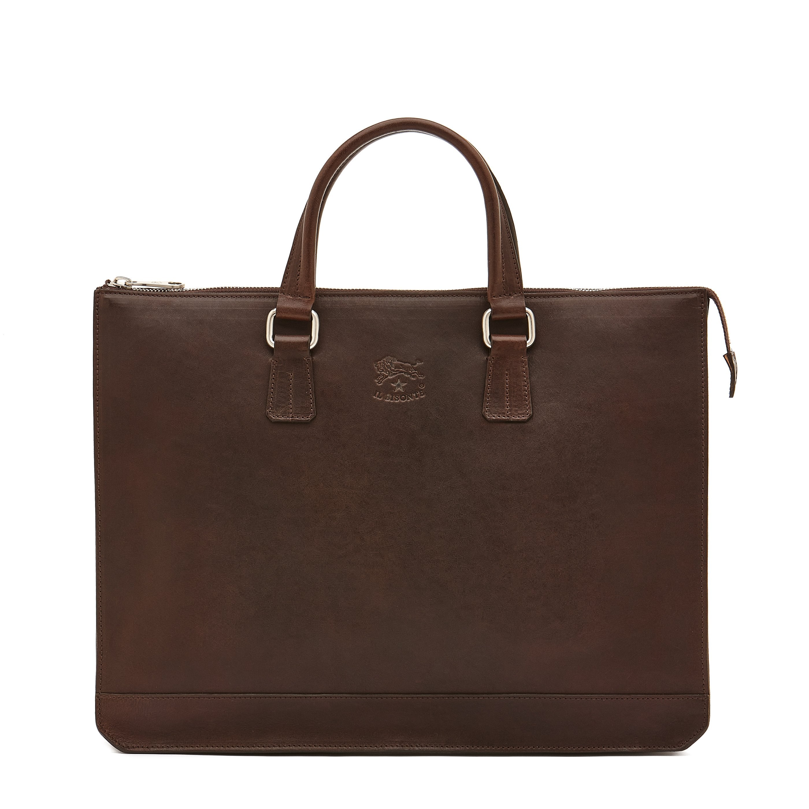 Meleto | Men's briefcase in vintage leather color coffee
