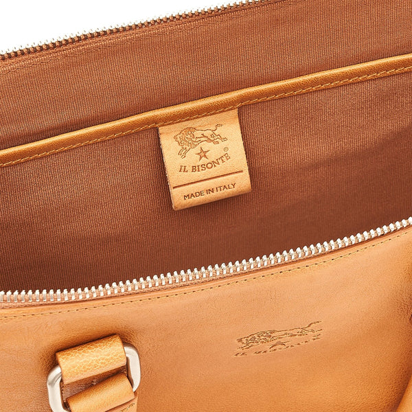 Meleto | Men's Briefcase in Vintage Leather color Natural