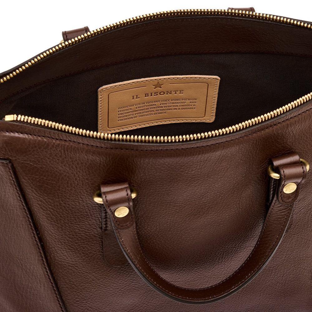 Storia | Boston da donna in pelle colore marrone tabacco — 
interior detail view
 — 5 of 7