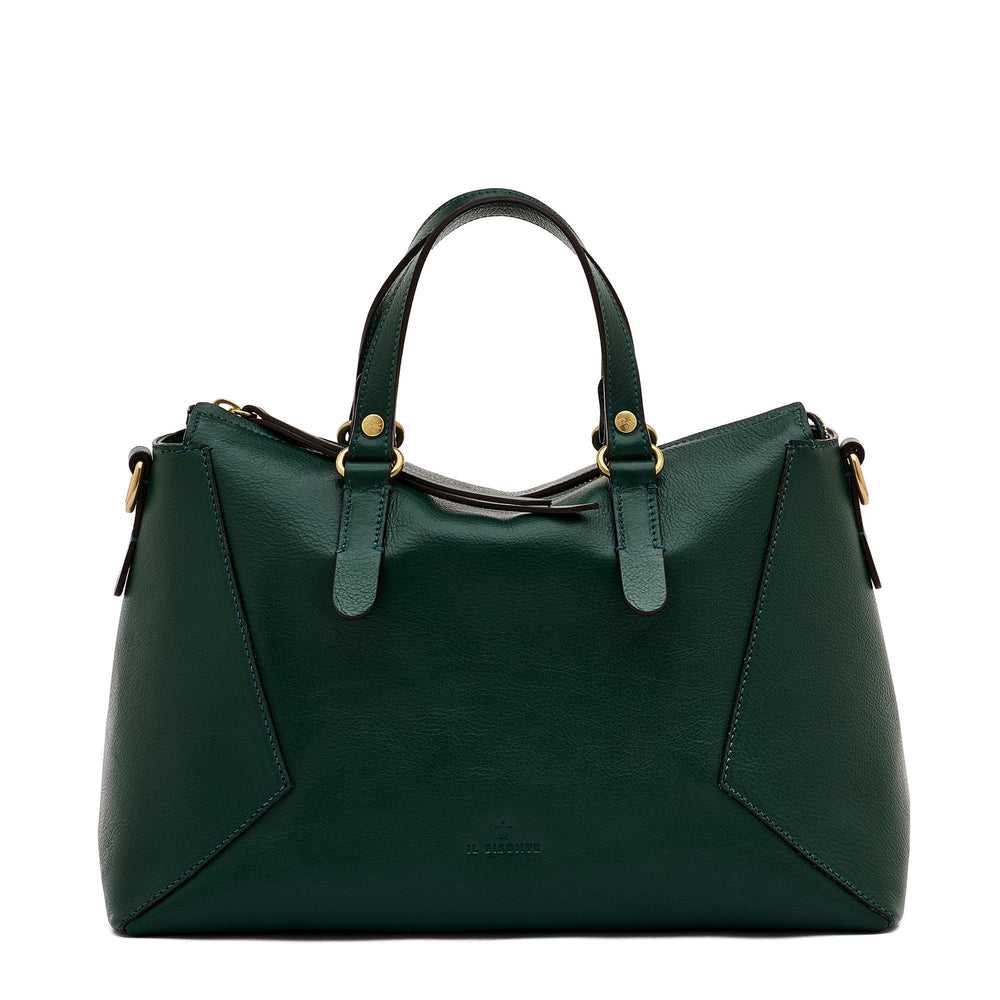 Storia | Boston pour femme en cuir couleur vert oleandro — 
front view
 — 1 of 7