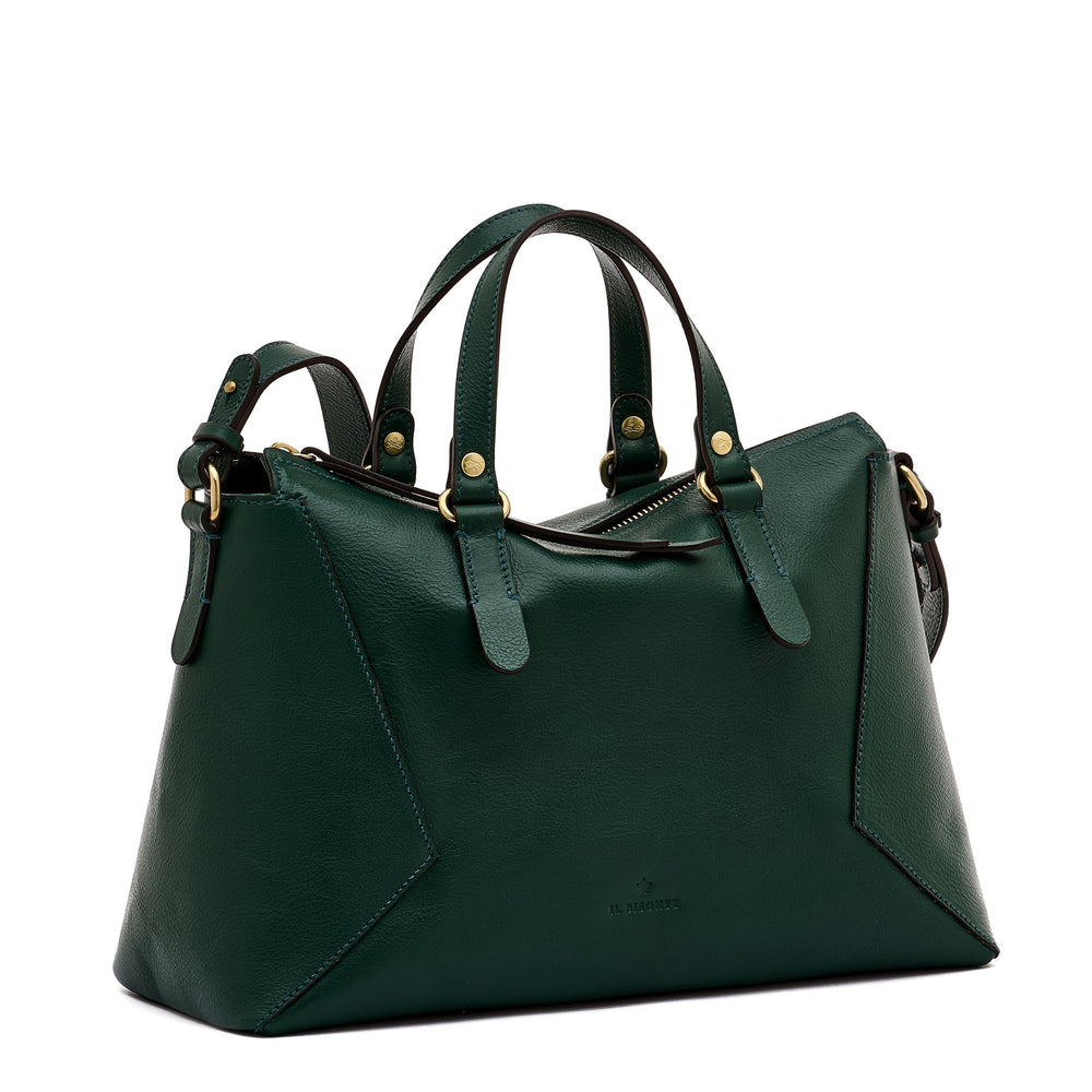 Storia | Boston pour femme en cuir couleur vert oleandro — 
side view
 — 3 of 7