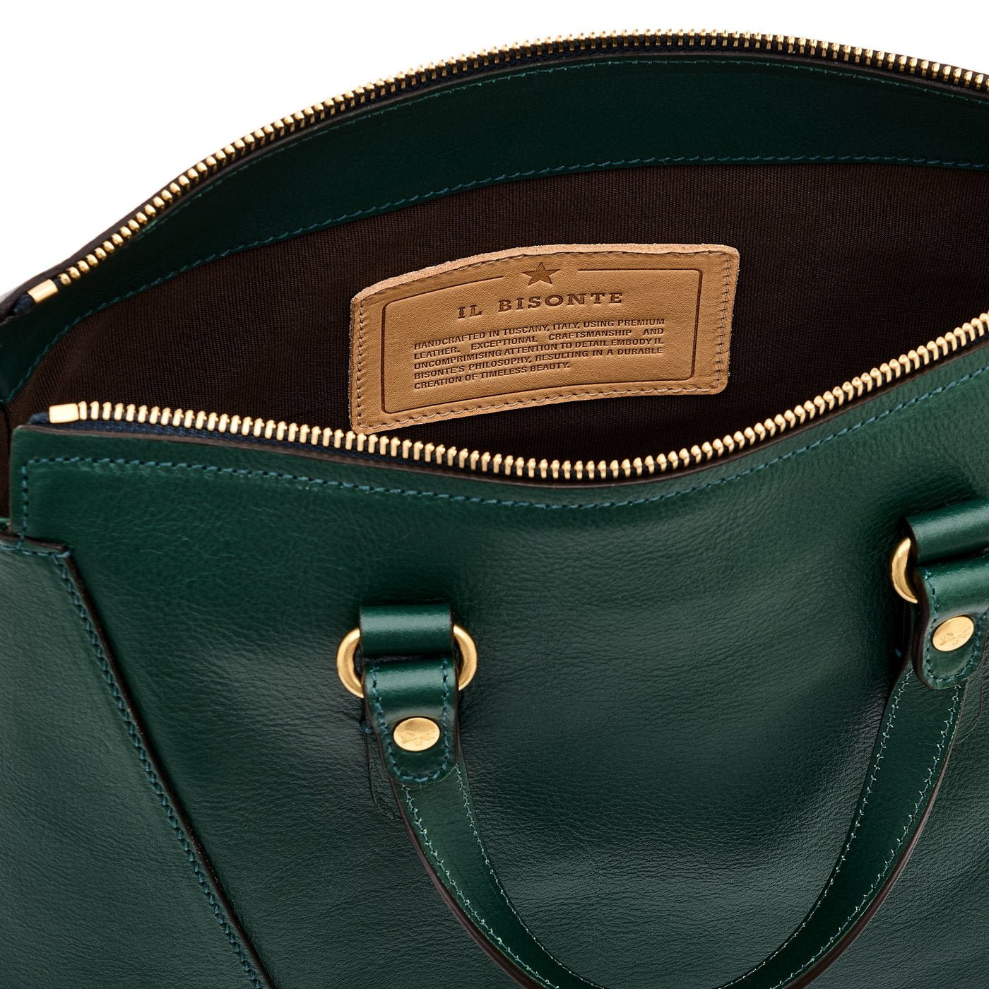 Storia | Boston pour femme en cuir couleur vert oleandro — 
interior detail view
 — 5 of 10