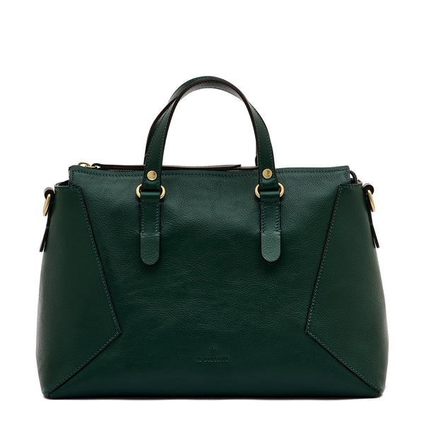 Storia | Women's boston in leather color green oleandro