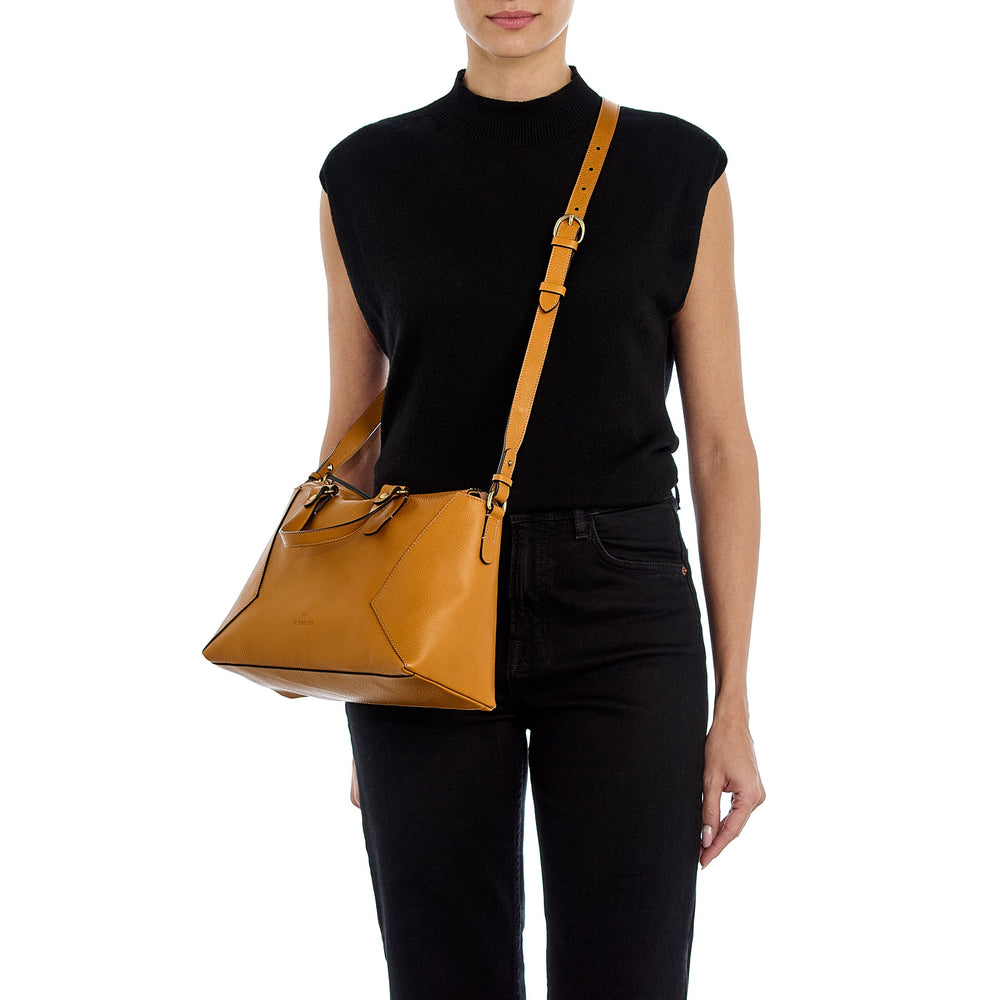 Storia | Women's boston in leather color yellow narciso — 
lifestyle view
 — 2 of 7