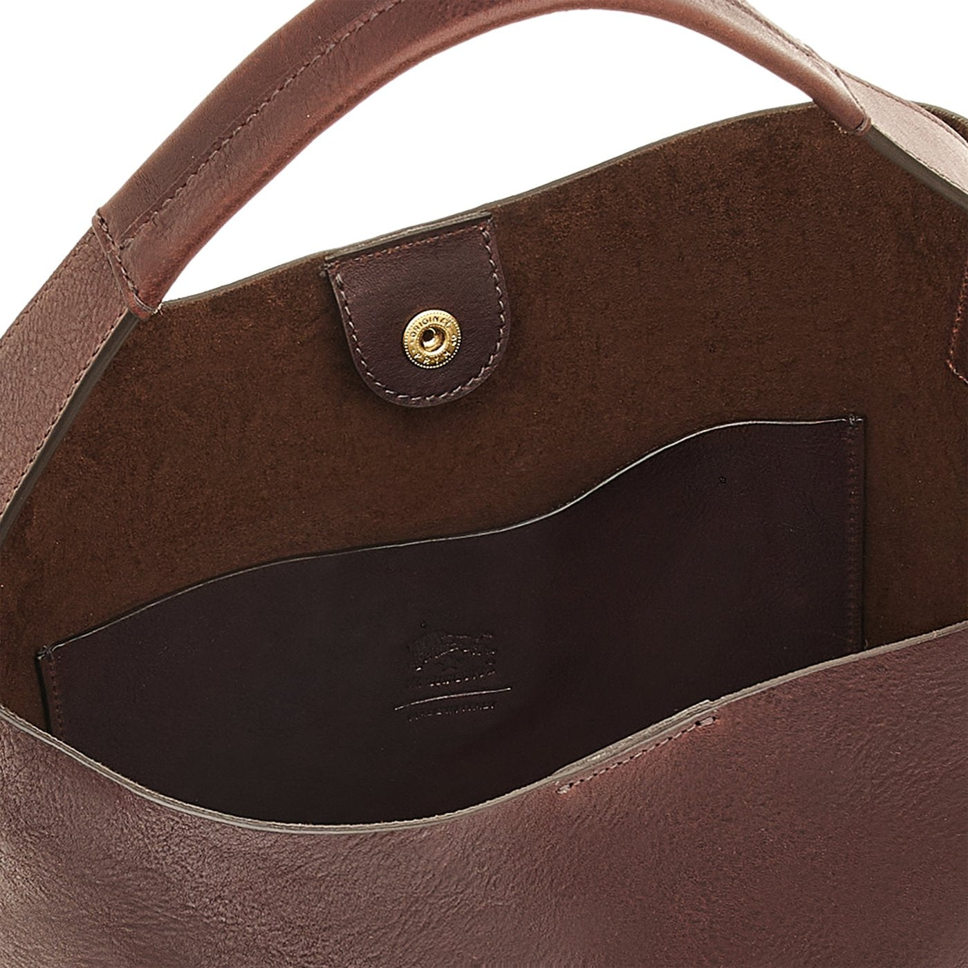 Le laudi | Women's bucket bag in vintage leather color coffee