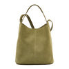 Le laudi | Borsa a secchiello da donna in suede colore bamboo