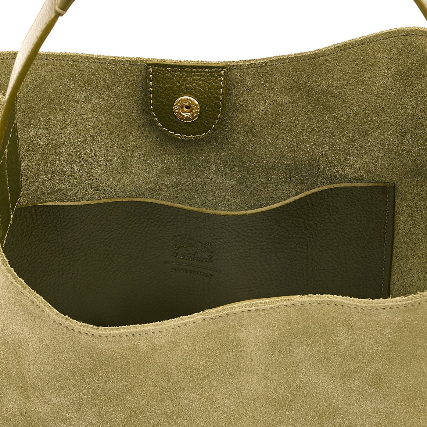 Le laudi | Women's bucket bag in suede color bamboo