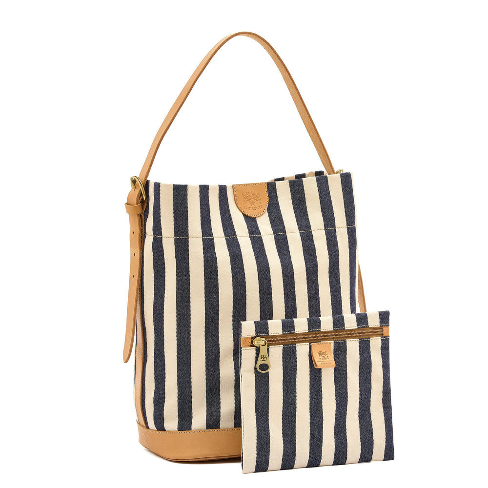 Borsa a secchiello da donna in tessuto colore multicolor