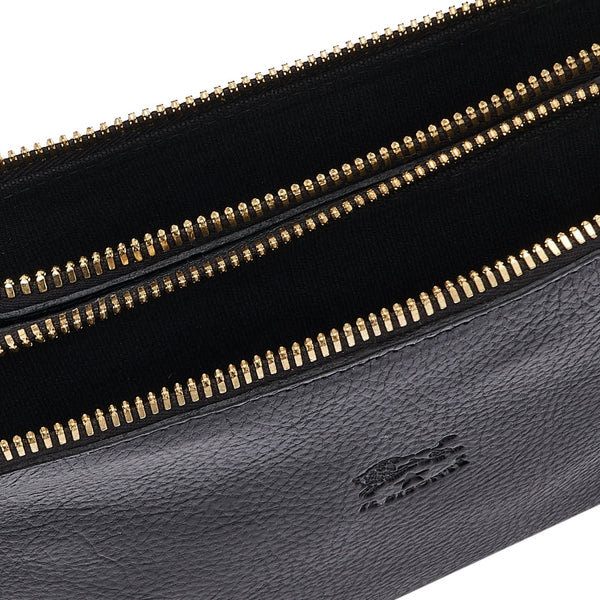 Talamone | Women's clutch bag in leather color black