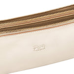 Talamone | Women's clutch bag in metallic leather color metallic platinum