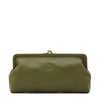 Manuela | Women's clutch bag in leather color cypress