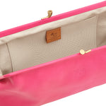 Manuela | Women's clutch bag in leather color azalea