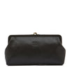 Manuela | Women's clutch bag in calf leather color black