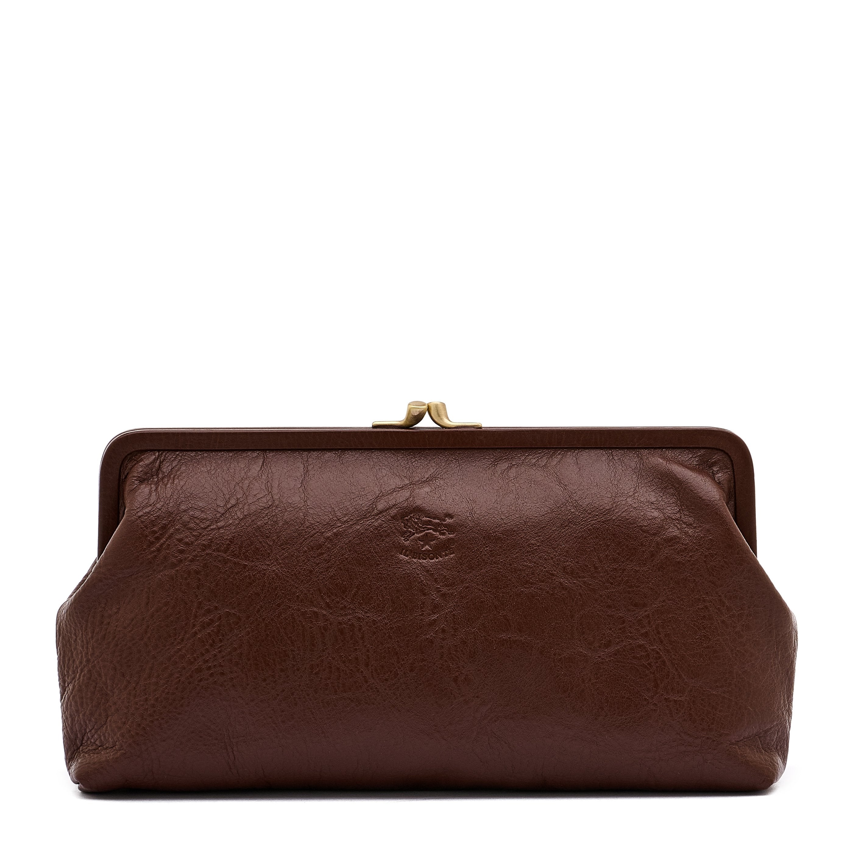 Manuela | Pochette da donna in pelle colore arabica