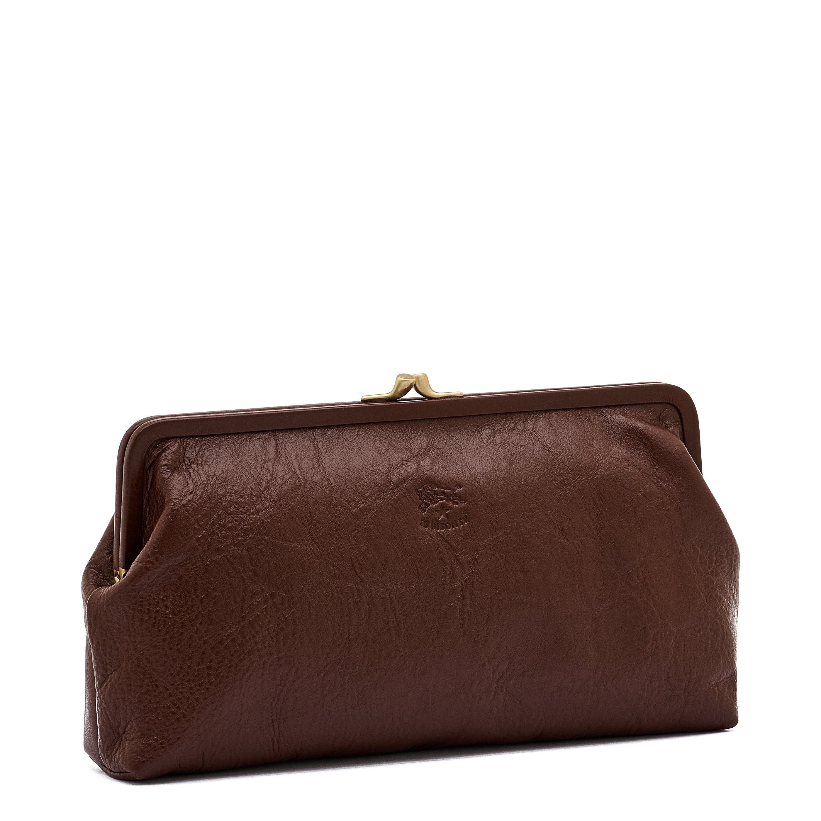 Manuela | Pochette da donna in pelle colore arabica