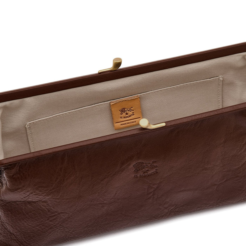 Manuela | Pochette da donna in pelle colore arabica