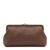 Manuela | Pochette da donna in pelle colore marrone tabacco