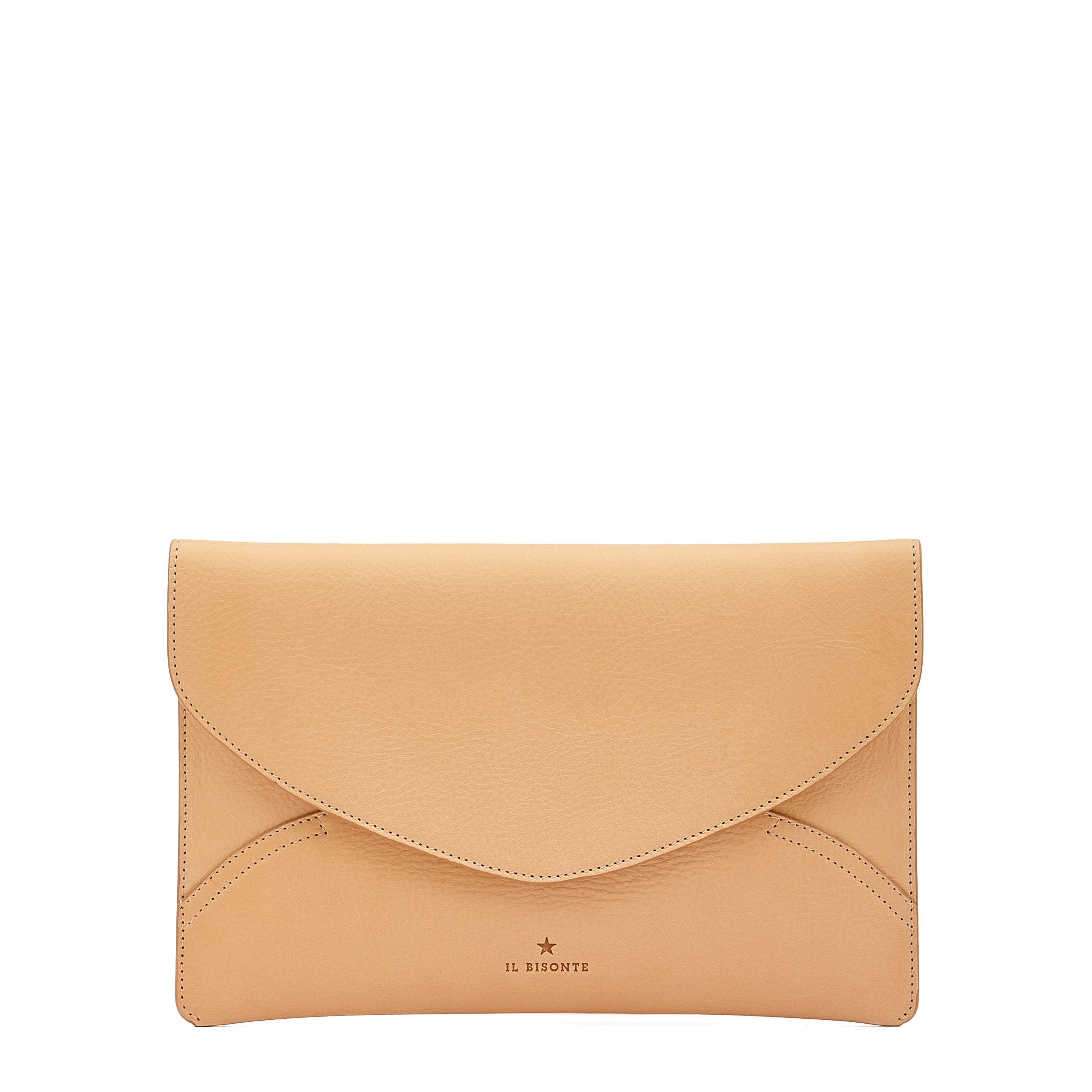 Esperia | Women's clutch bag in leather color natural
