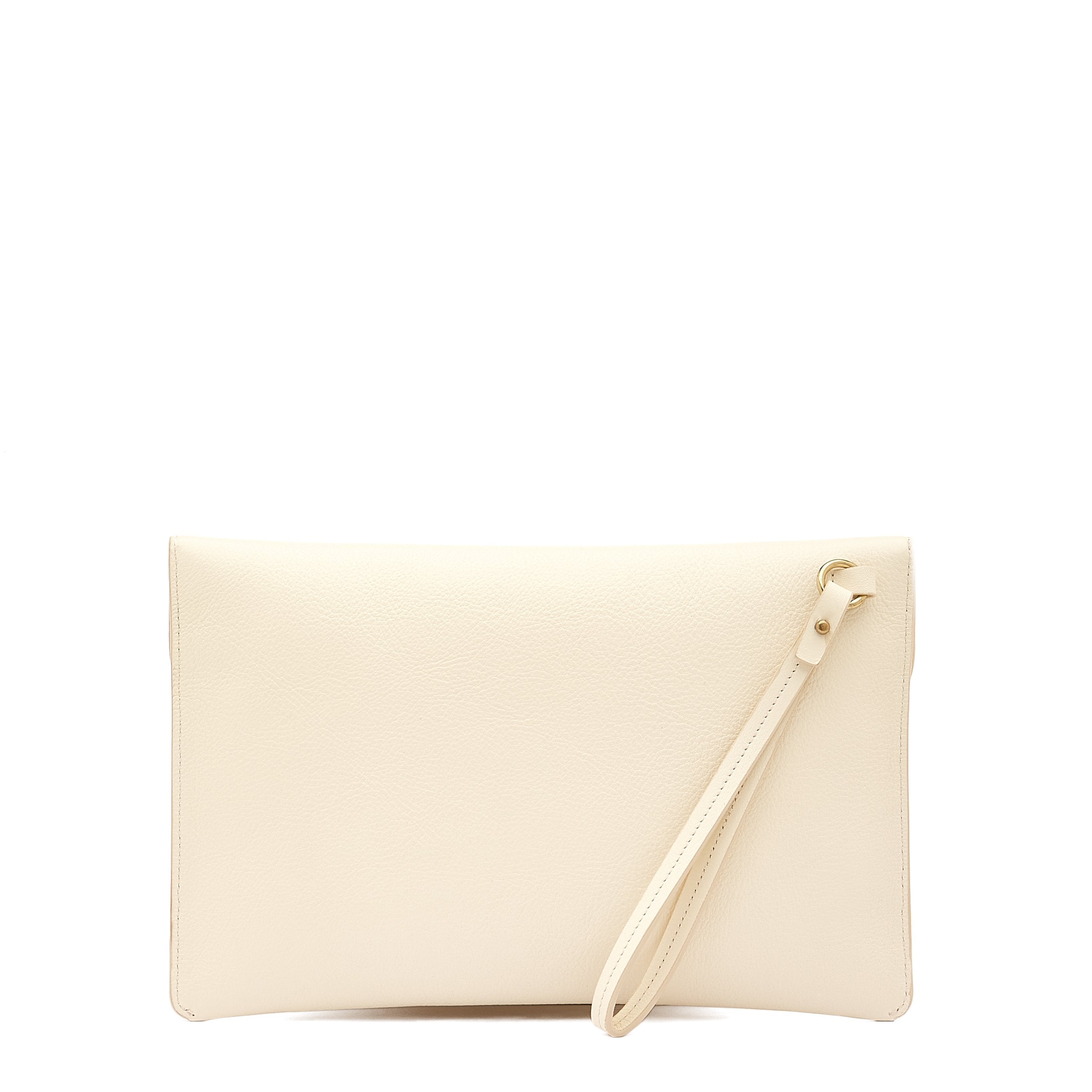 Esperia | Women's Clutch Bag in Leather color White