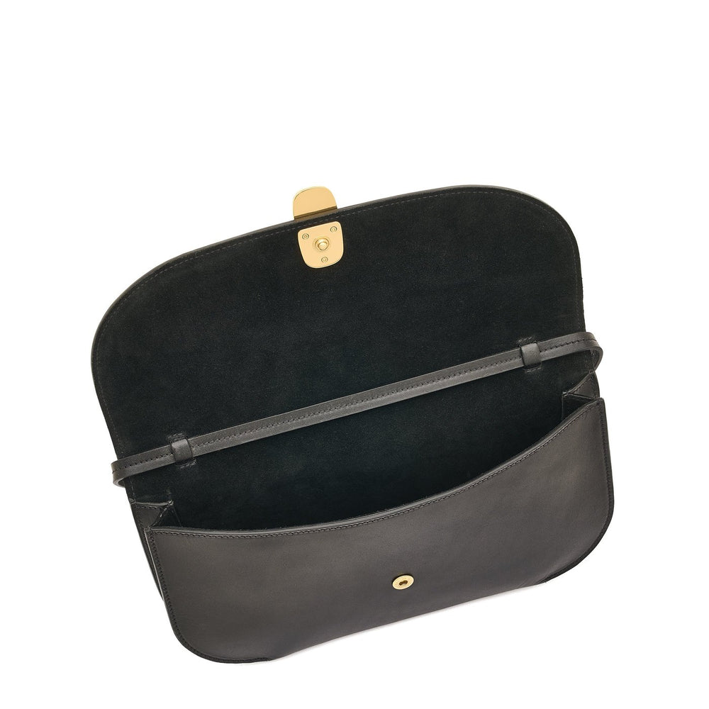 Atelier | Women's clutch bag in leather color black — 
interior detail view
 — 4 of 5